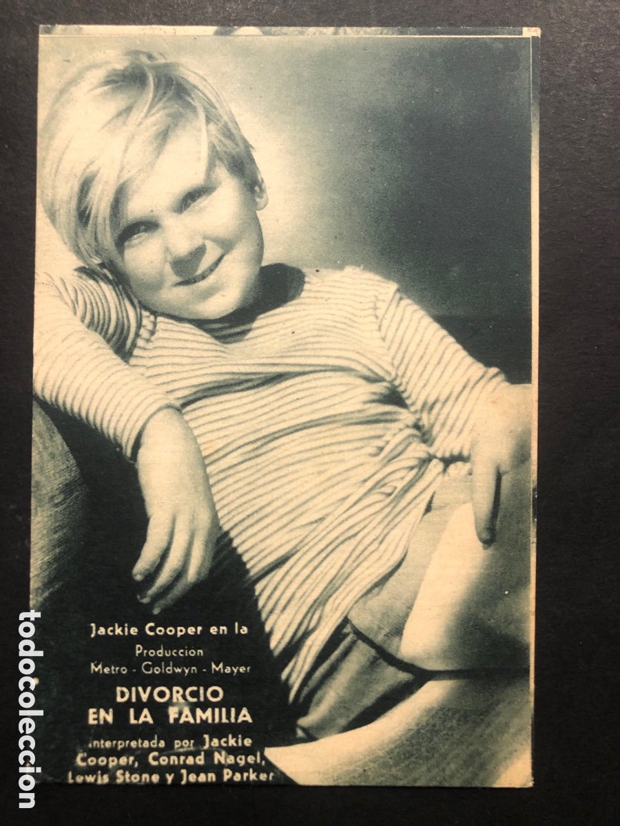 Kino: Programa divorcio en la familia jackie Cooper jean parker A8