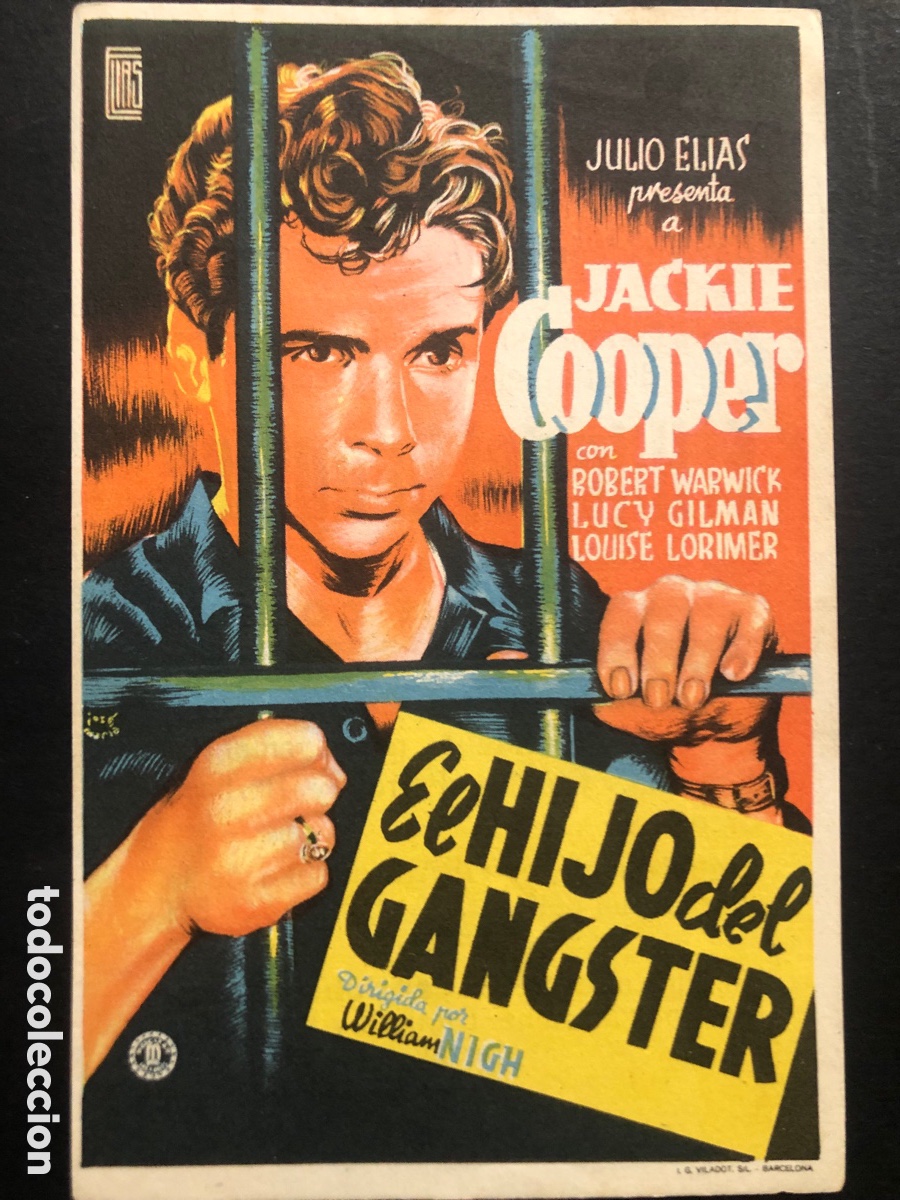 Kino: Programa el hijo del gangster jackie Cooper con publicidad cine alkazar malaga A8