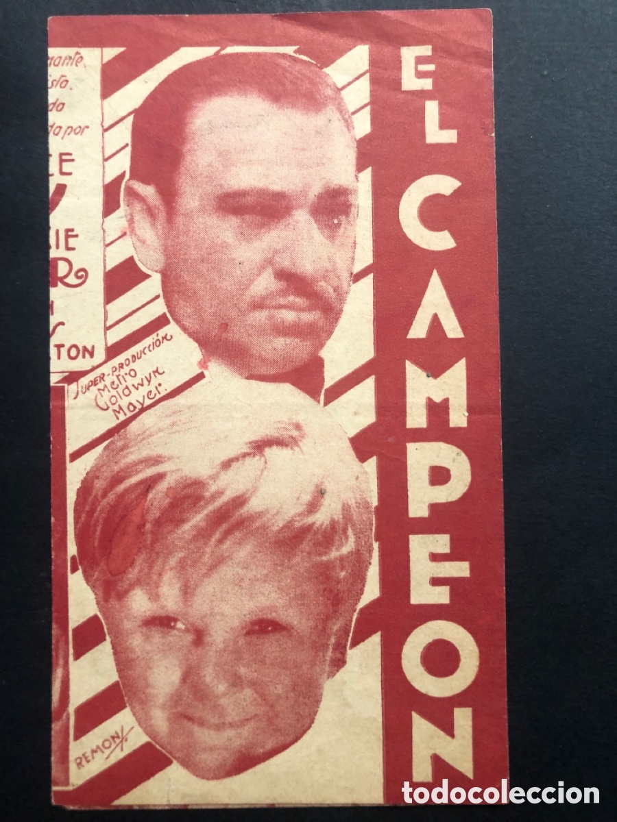 Kino: Programa troquelado uruguayo el campe&oacute;n jackie Cooper wallace Beery A8