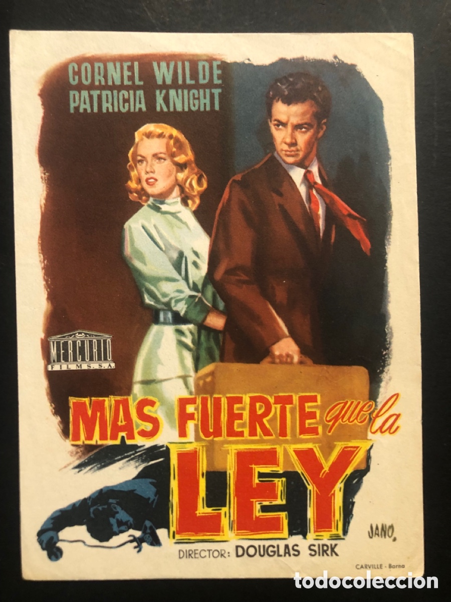 Kino: Programa m&aacute;s fuerte que la ley cornel wilde con publicidad teatro Calder&oacute;n alcoy A8