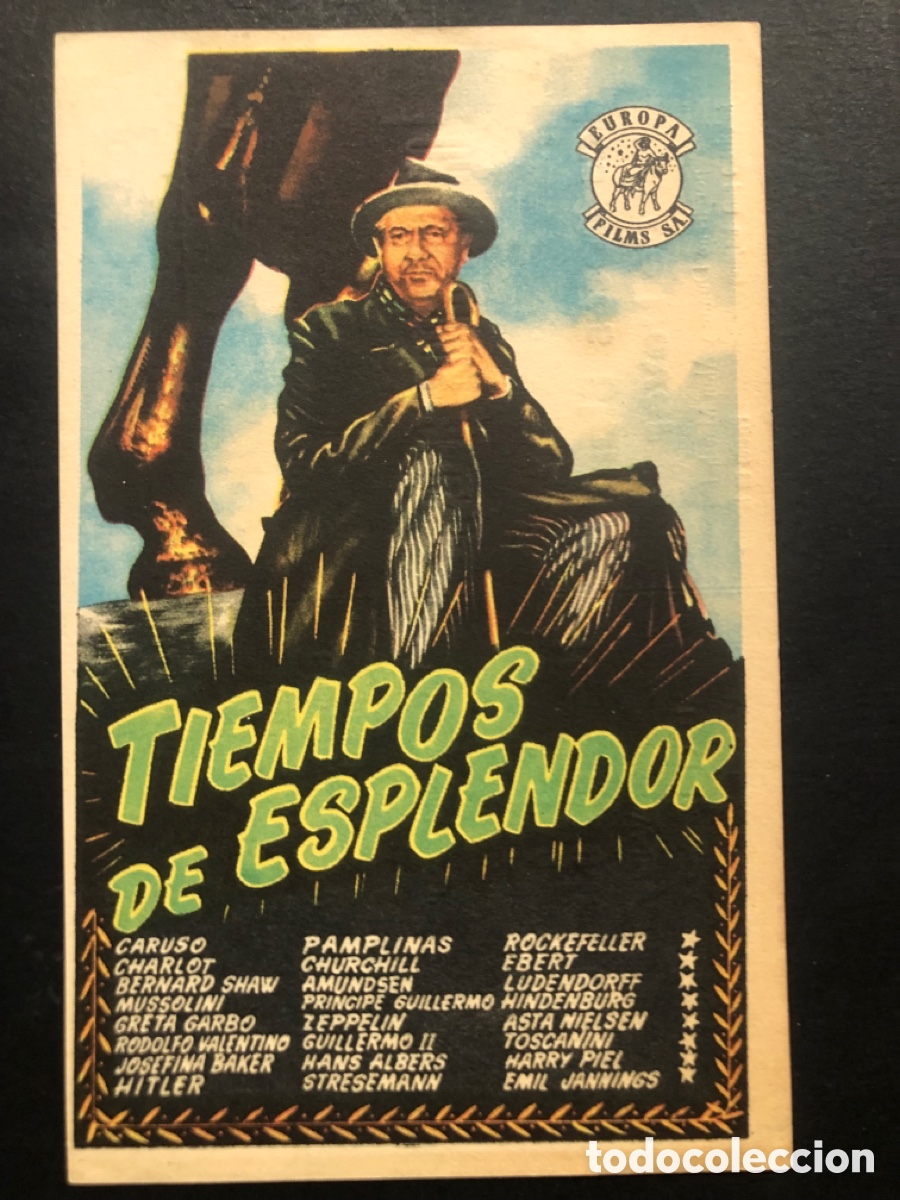 Kino: Programa tiempos de esplendor caruso charlot con publicidad cine victoria cine marin A8