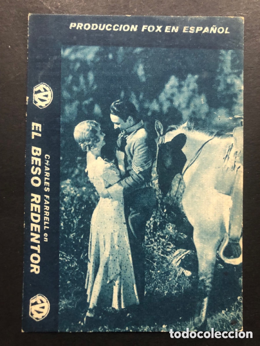 Kino: Programa el beso redentor charles farrell con publicidad sociedad musical alboraya A8