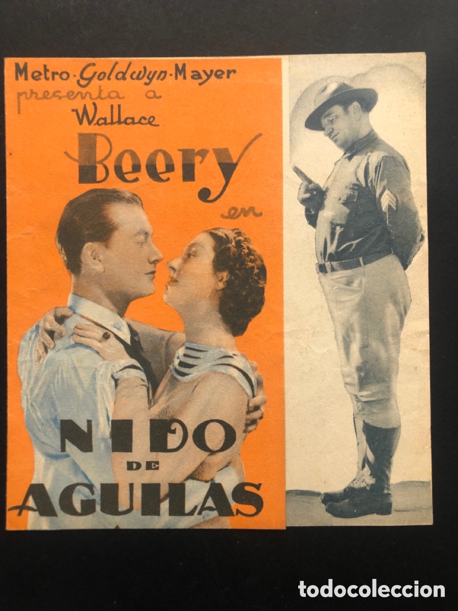 Kino: Programa nido de aguilas wallace beery Maureen O,sullivan con publicidad cine femina barcelona A8