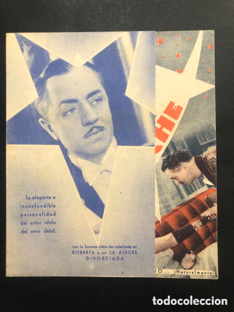 Kino: Programa Estrella de medianoche william powell ginger rogers con publicidad ideal cinema A8