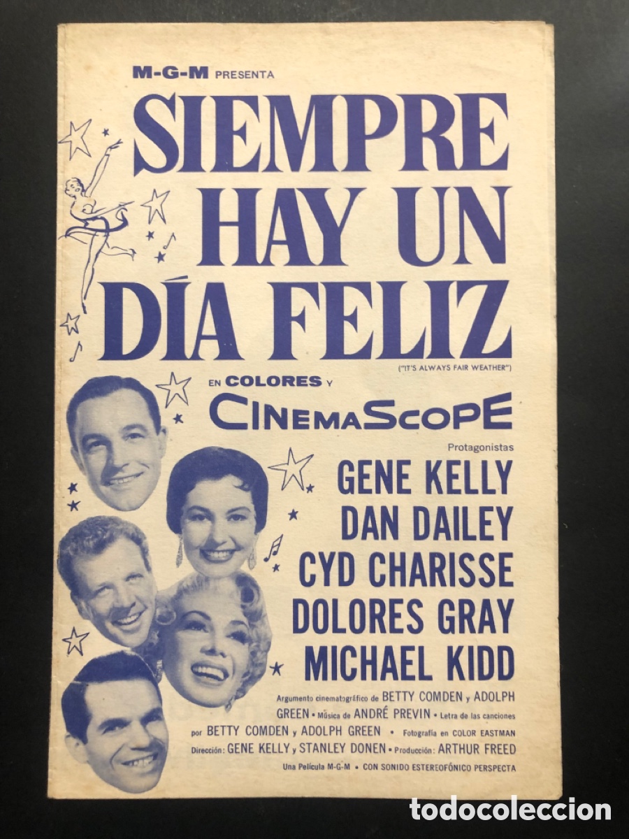 Kino: Programa MGM Siempre hace buen tiempo Gene kelly cyd charisse A8