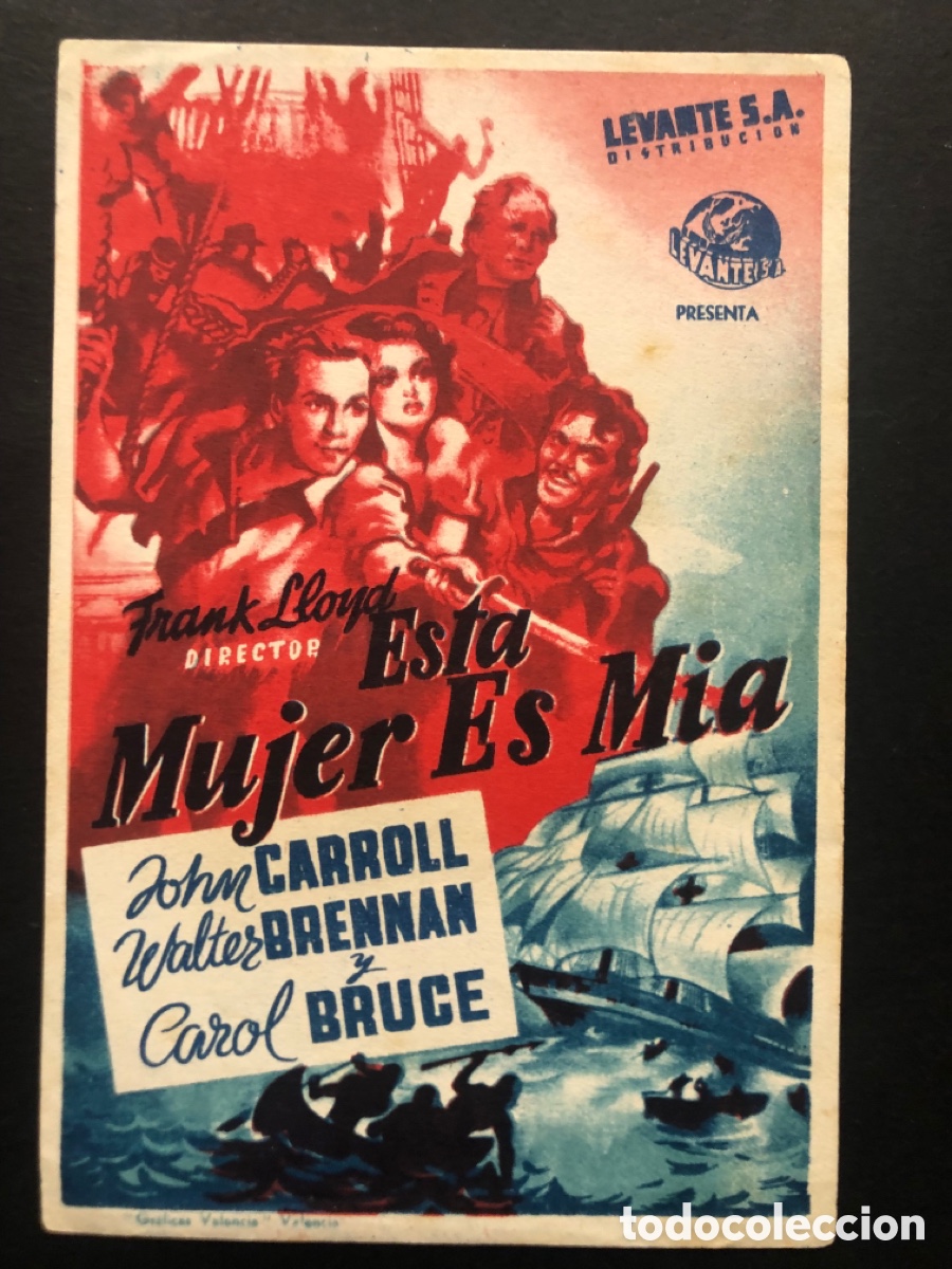 Cine: Programa est&aacute; mujer es mia el rey de los mares john carroll carol bruce A8 - Foto 1
