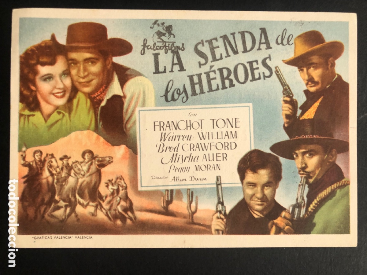 Kino: Programa la senda de los h&eacute;roes franchot tone con publicidad palacio cinema valencia A8