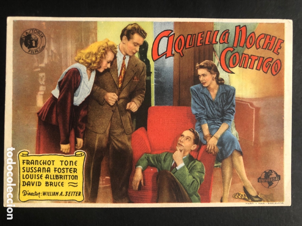 Kino: Programa aquella noche contigo franchot tone con publicidad teatro regio almansa A8