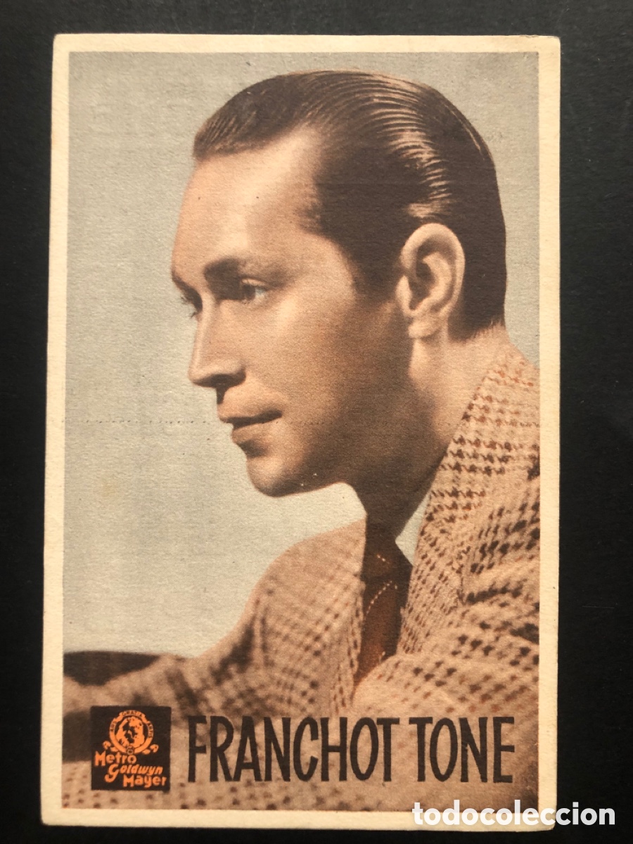Kino: Programa MGM foto franchot tone con publicidad palacio Pathe A8