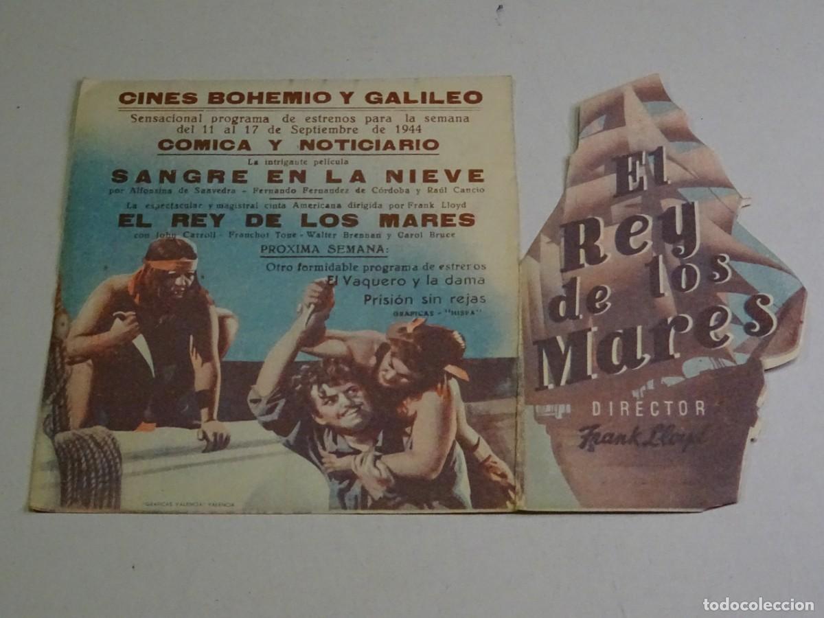 Cine: PROGRAMA DE CINE - EL REY DE LOS MARES - CINES BOHEMIO Y GALILEO 1944 - Foto 3