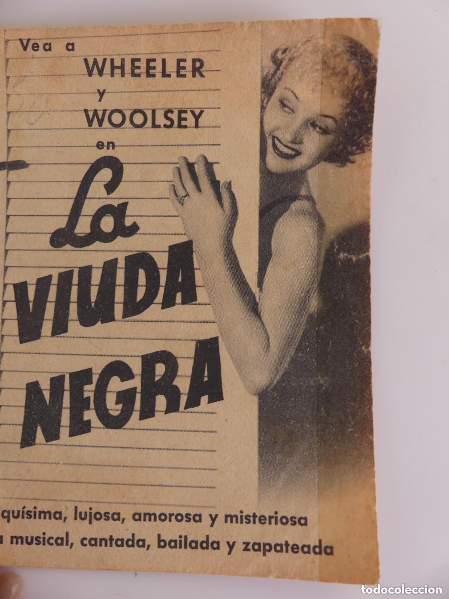 Cine: LA VIUDA NEGRA - PROGRAMA FOLLETO DE CINE DOBLE - Foto 3