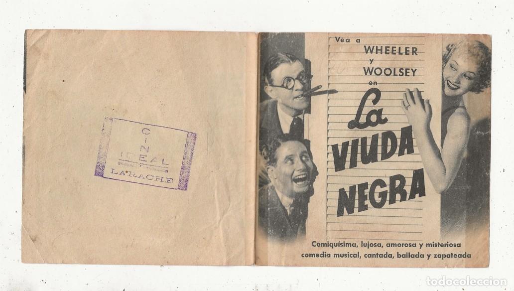 Cine: LA VIUDA NEGRA - PROGRAMA FOLLETO DE CINE DOBLE - Foto 1