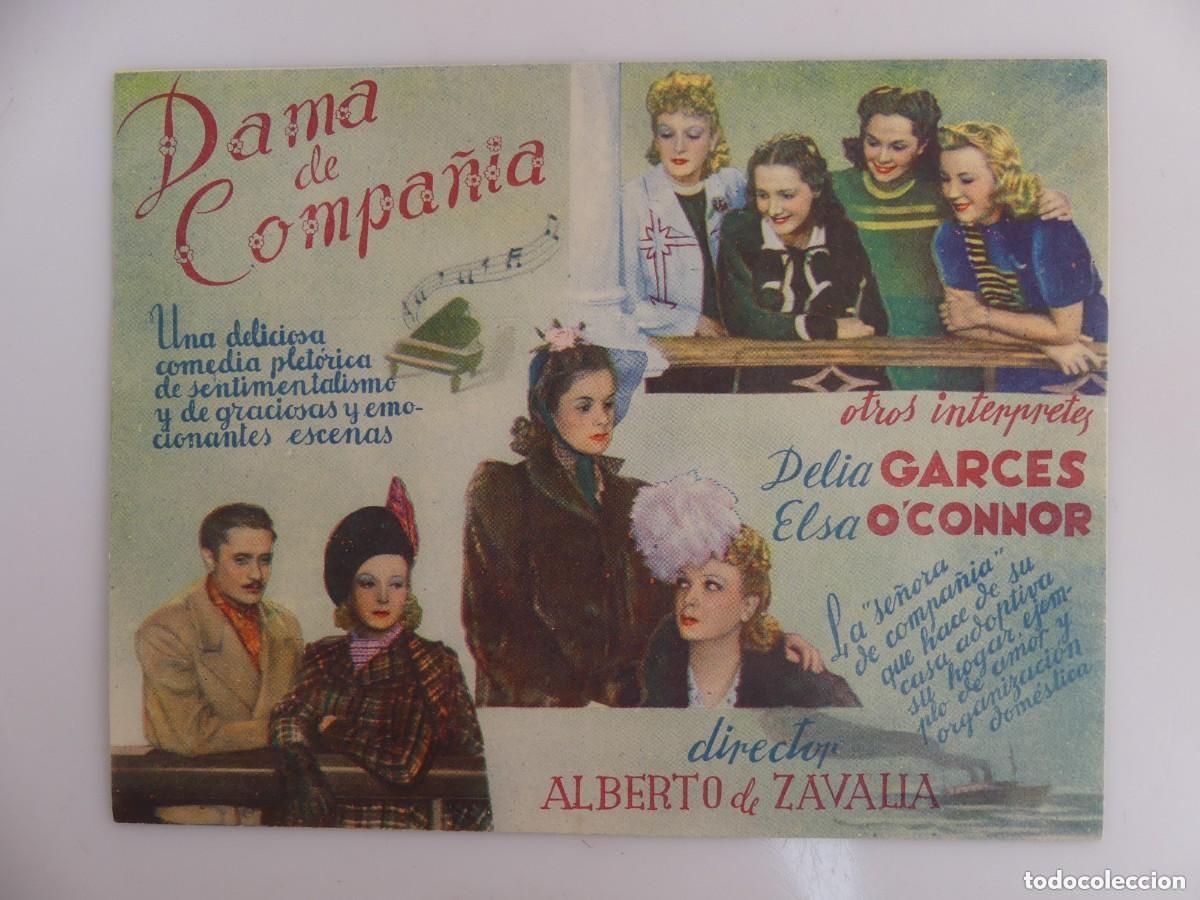 Cine: DAMA DE COMPA&Ntilde;IA - PROGRAMA FOLLETO DE MANO DOBLE - Foto 2
