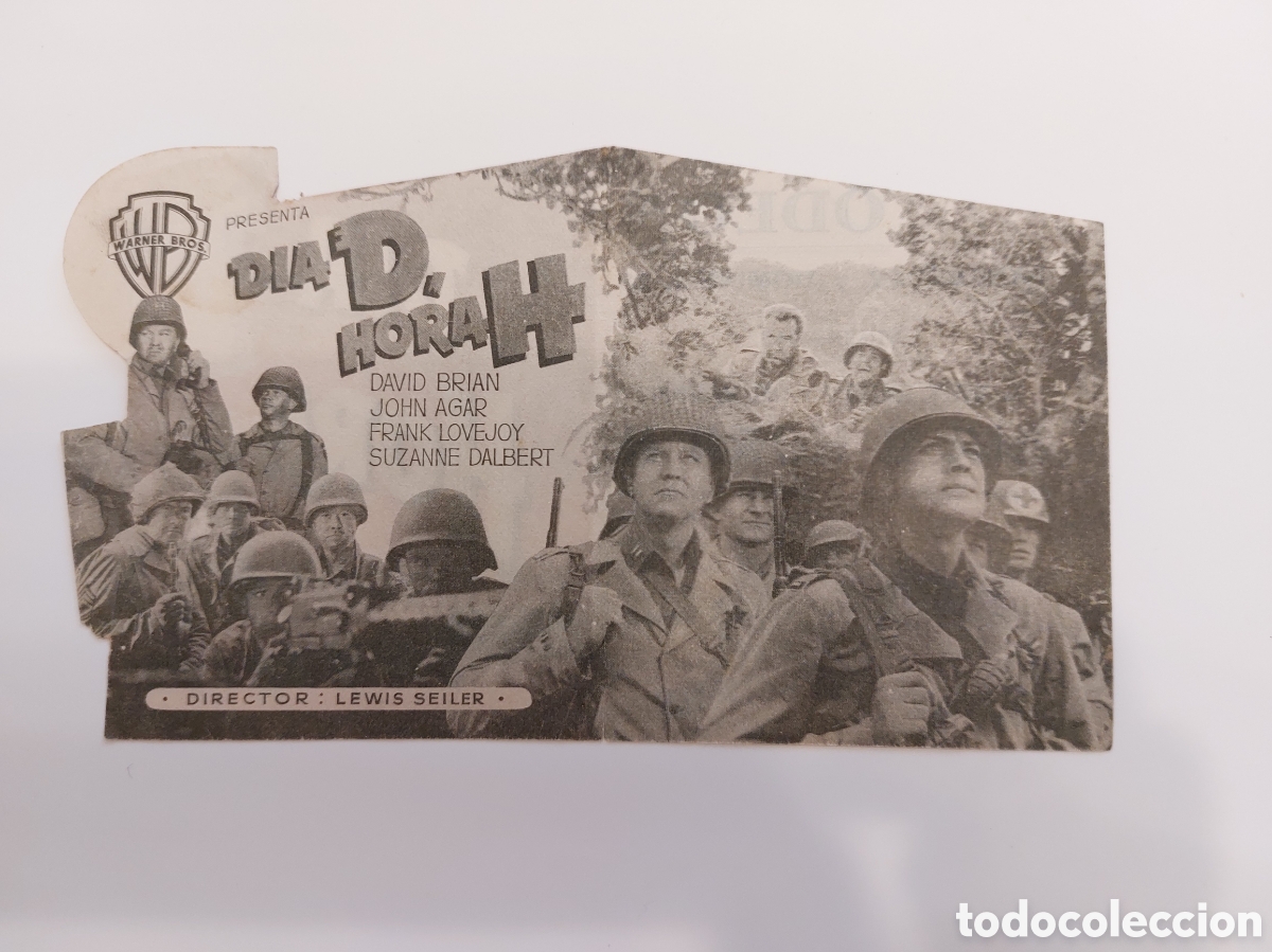 Cine: Programa troquelado Dia D , Hora H, Gregory Peck , publicidad Odeon - Foto 2