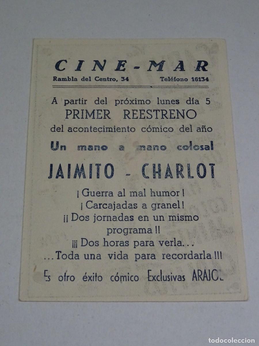 Cine: PROGRAMA DE CINE - CARLITOS - JAIMITO - CHARLOT CINE MAR - Foto 2