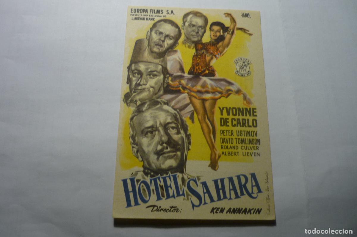 Cine: programa hotel sahara.-yvonne de carlo publicidad