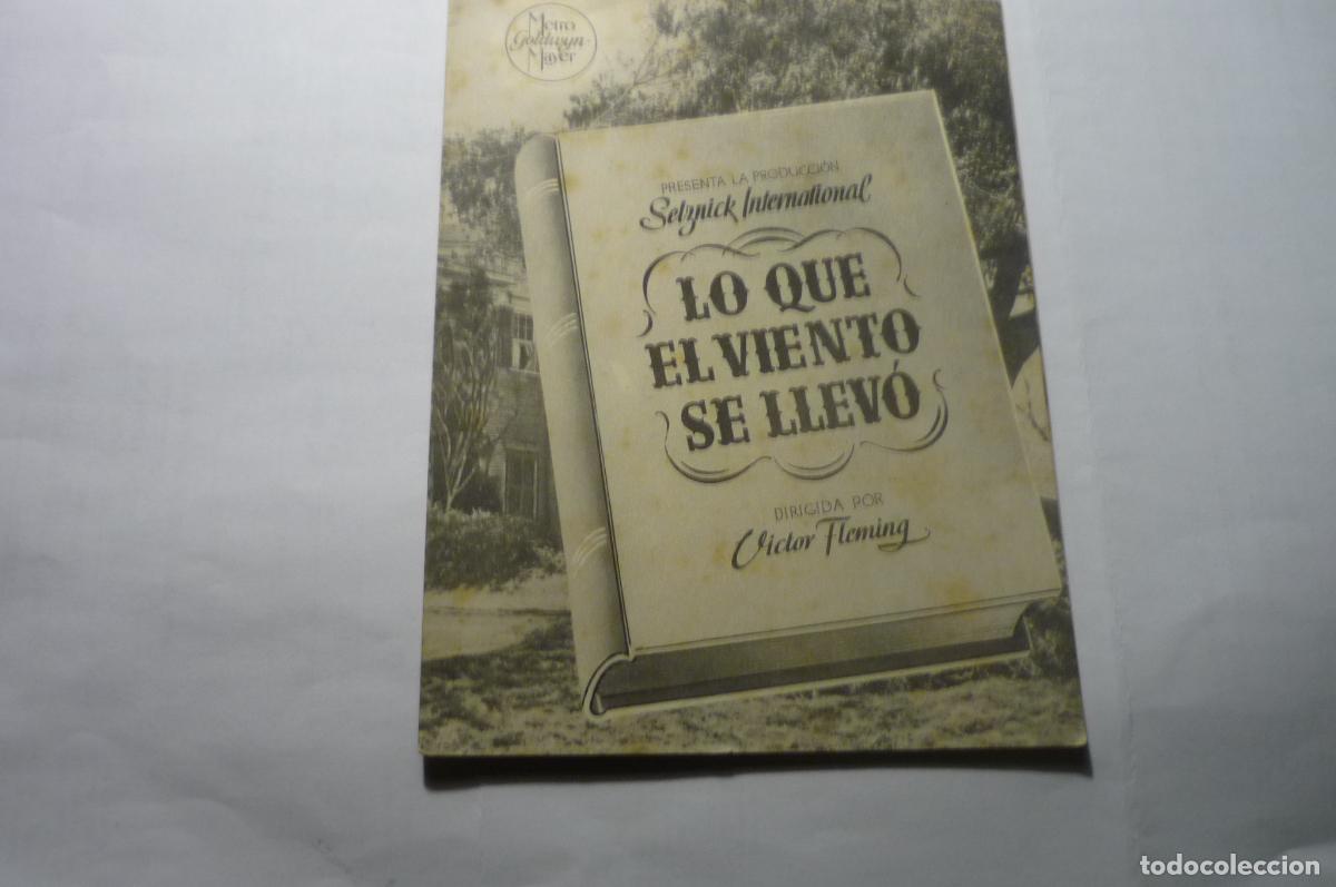 Cine: programa doble lo que el viento se llevo .-clark gable.-publicidad - Foto 1
