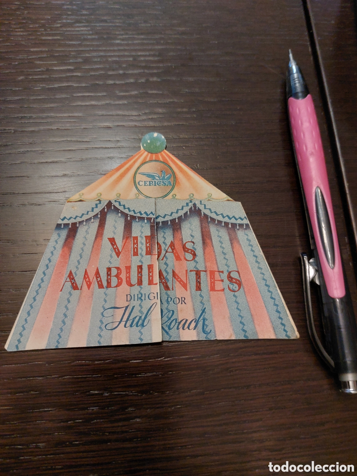 Kino: Programa troquelado Vidas Ambulantes , Adolphe Menjou, publicidad Cine Cord&oacute;n Burgos