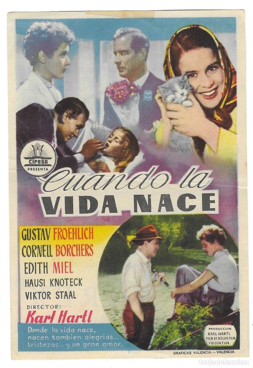 Kino: Programa Cine. Cuando la vida nace. Gustav Froehlich. 19-1874