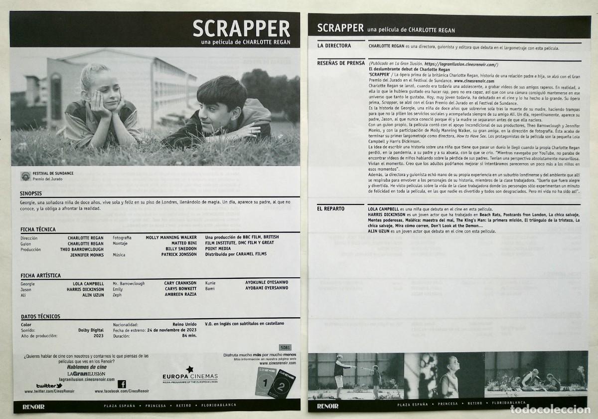 Cine: SCRAPPER, de Charlotte Regan. FESTIVAL DE SUNDANCE, 20 X 28 cms..