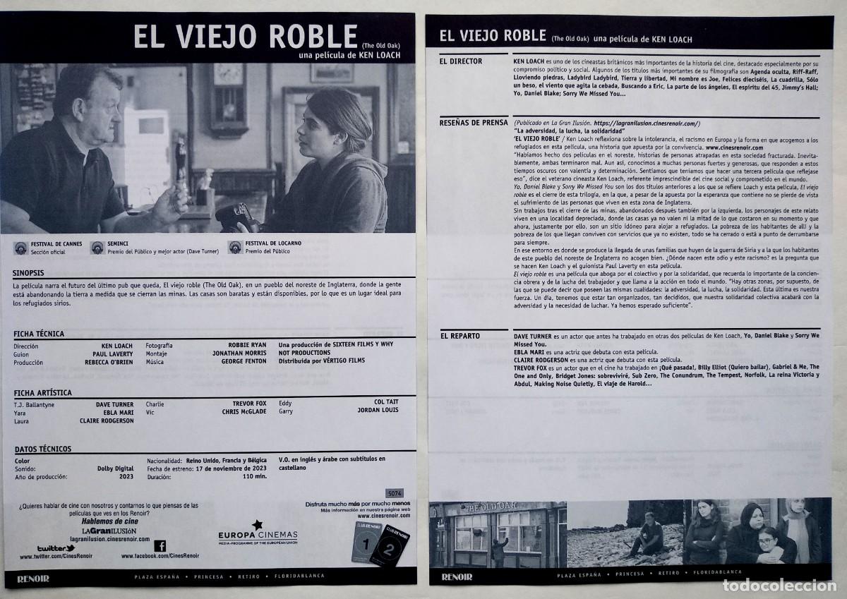 Cine: EL VIEJO ROBLE, de Ken Loach. FESTIVAL DE CANNES, 20 X 28 cms..