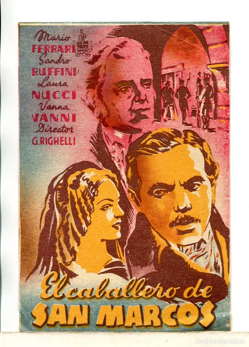 Cine: EL CABALLERO DE SAN MARCOS, con Mario Ferrari.