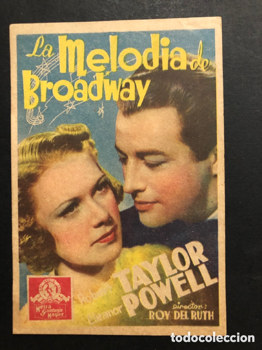 Cine: Programa la melod&iacute;a de broadway Eleanor powell robert taylor A8 - Foto 1