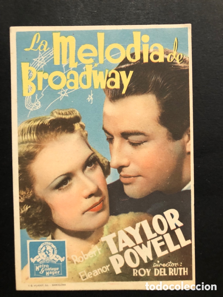 Cine: Programa la melod&iacute;a de broadway Eleanor powell robert taylor A8 - Foto 1