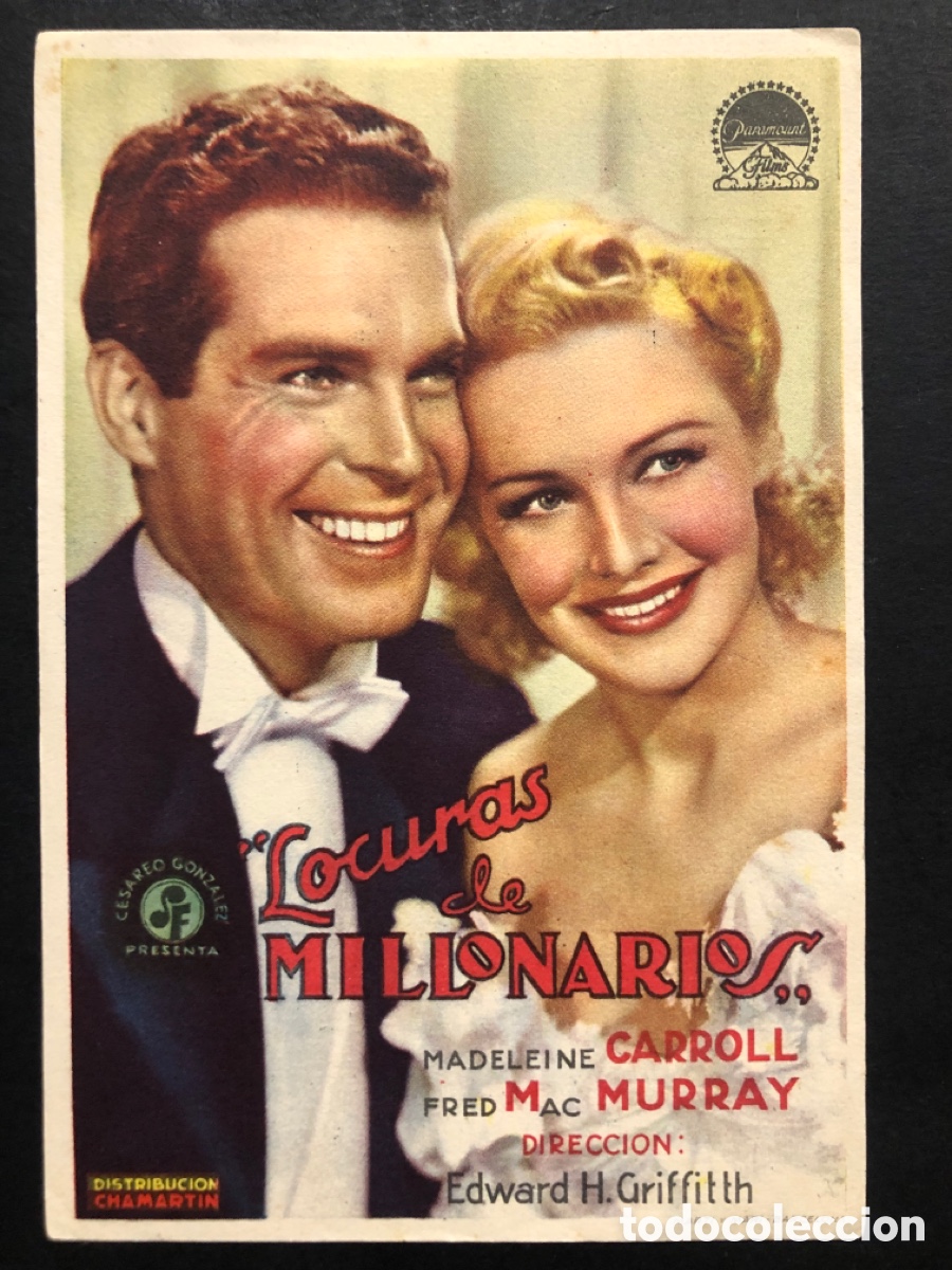 Cine: Programa locuras de millonarios madeleine carroll con publicidad palacio cinema valencia A8
