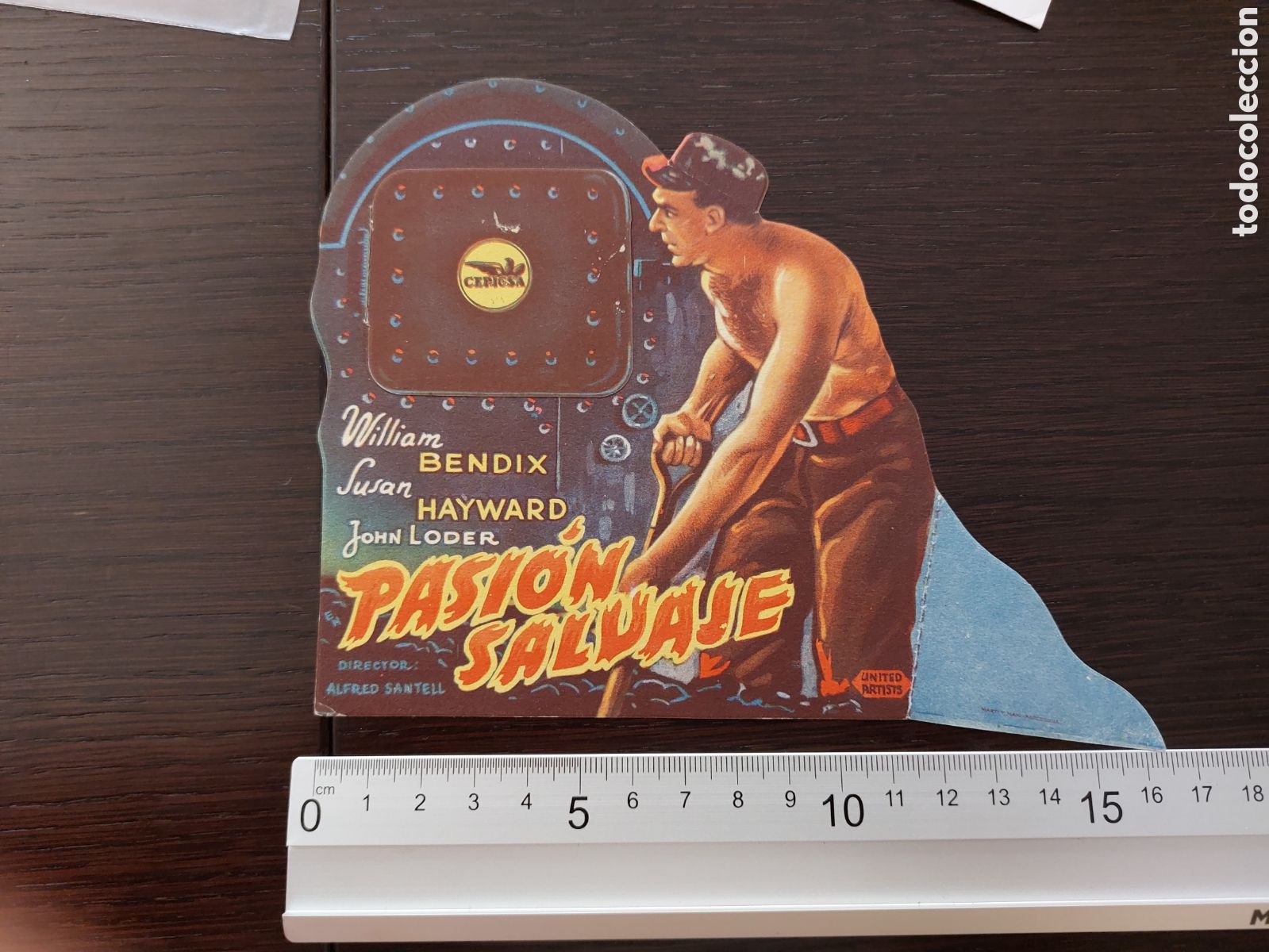 Cine: Programa troquelado Pasi&oacute;n Salvaje, Susan Hayward, publicidad Cine Dorado
