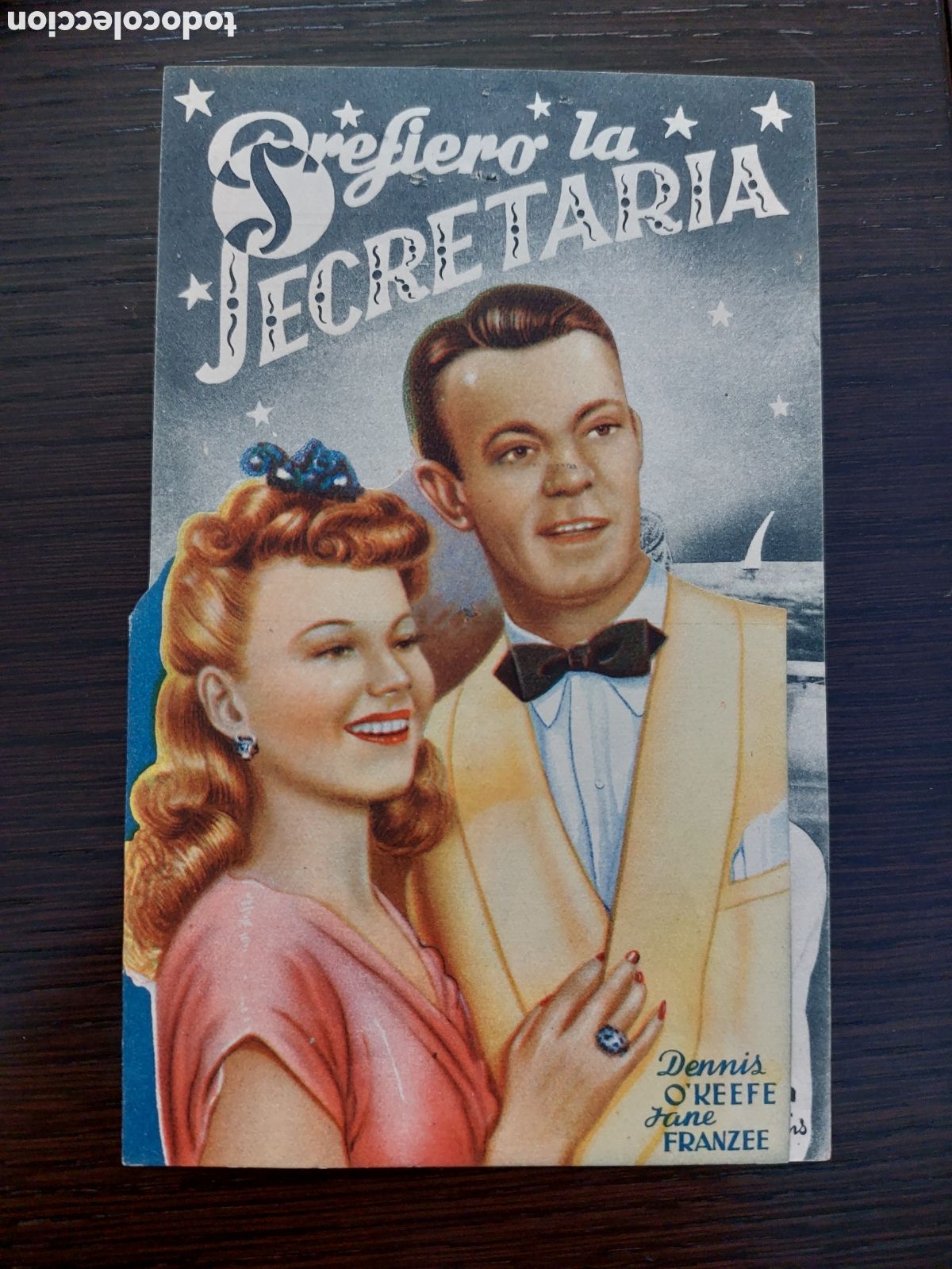 Kino: Programa doble Prefiero la secretaria, Dennis O&acute;Keefe, publicidad Cine Calatravas