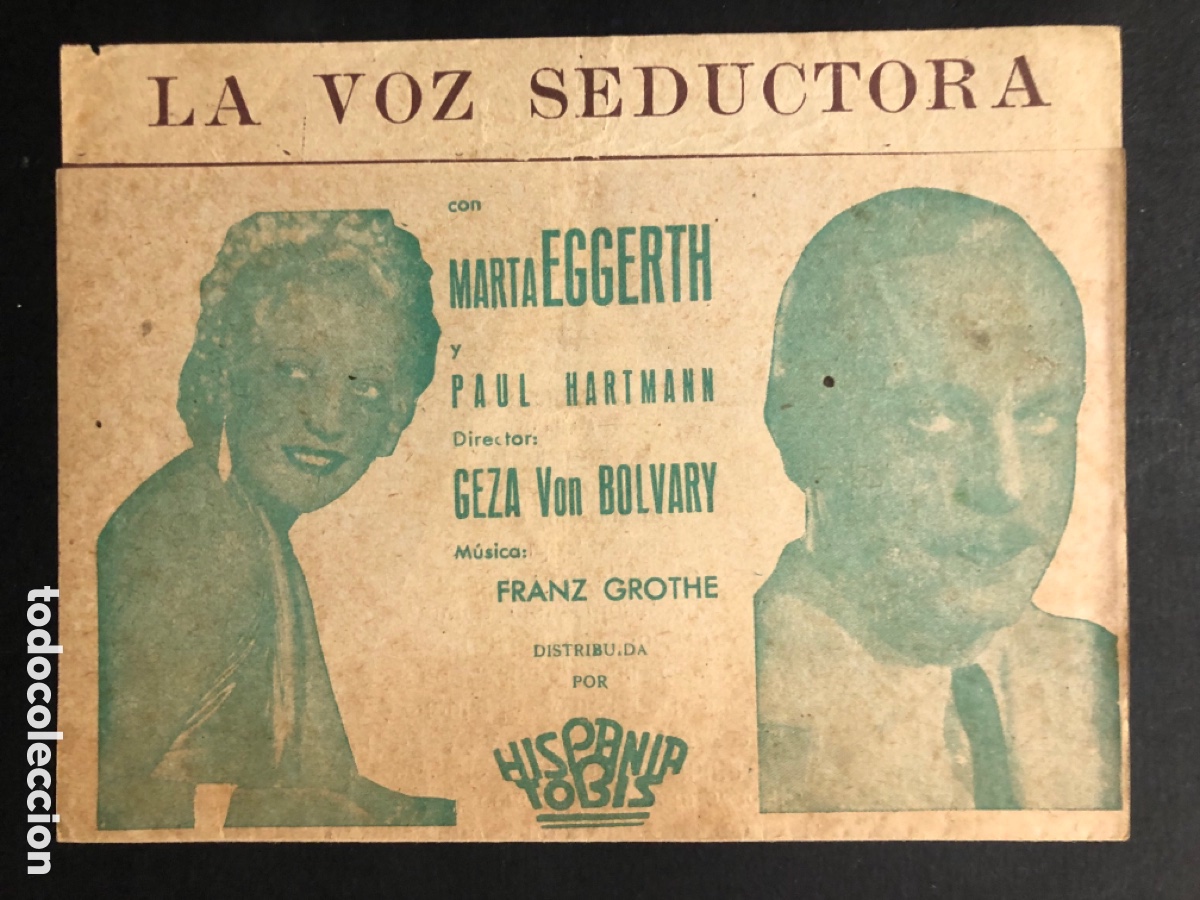 Cine: Programa la voz seductora marta eggerth con publicidad cinema victoria A8
