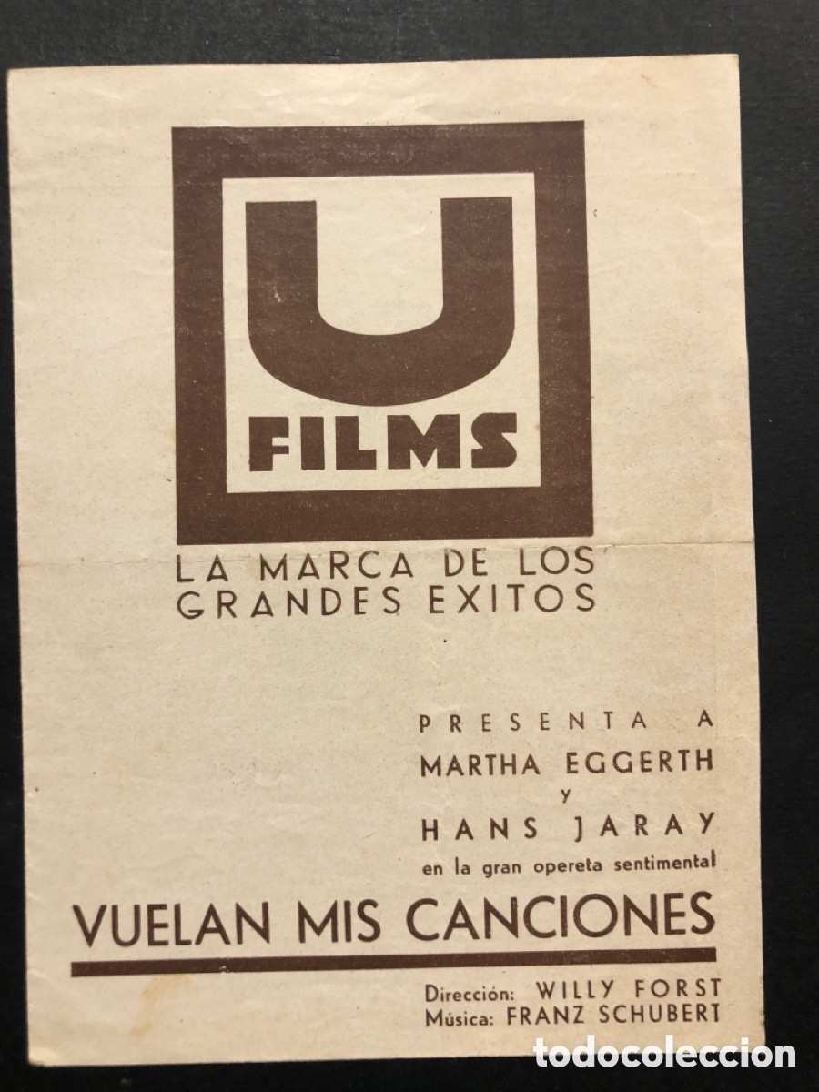 Cine: Programa vuelan mis canciones marta eggerth A8 - Foto 1