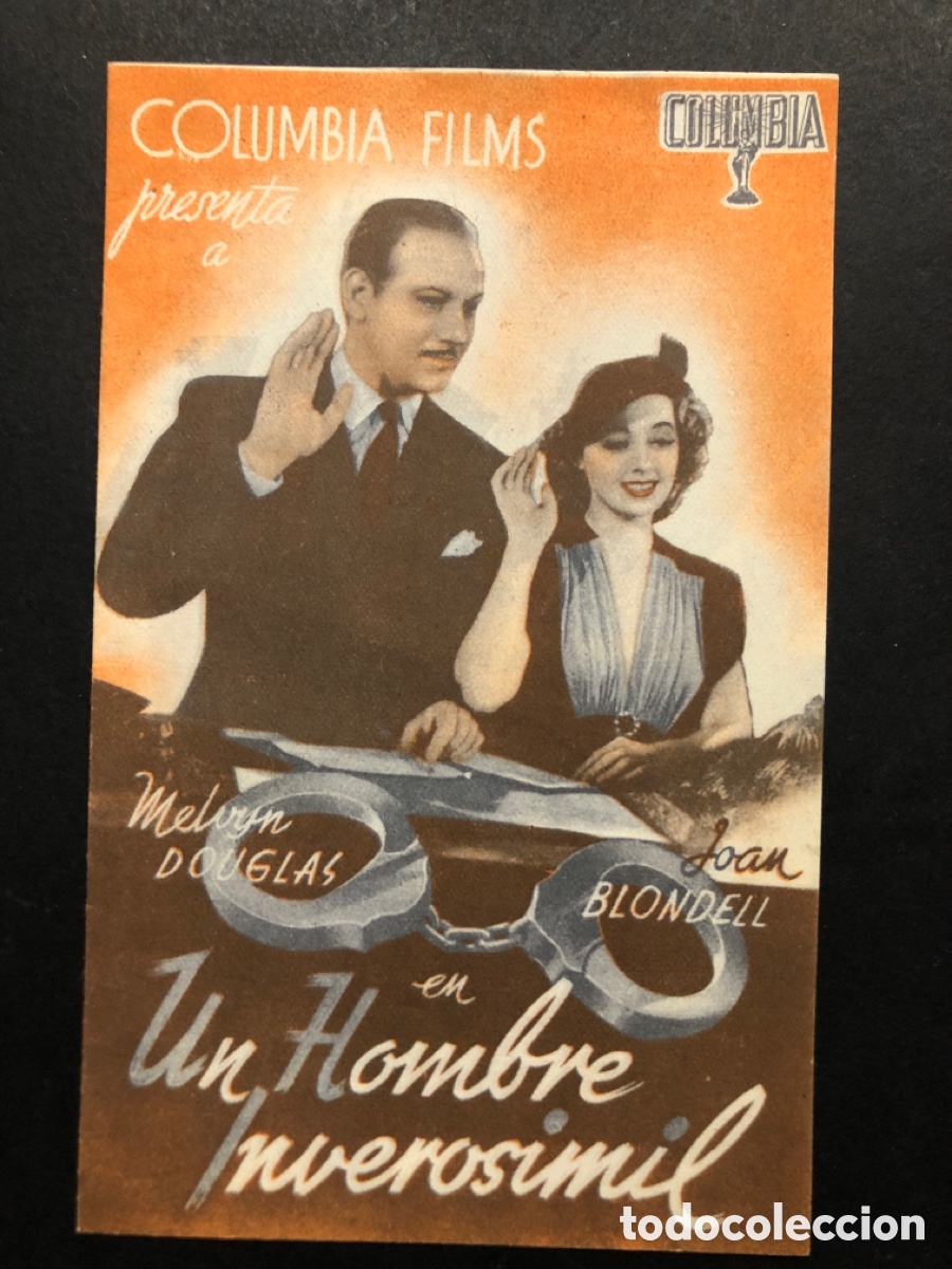 Cine: Programa un hombre inveros&iacute;mil melvyn douglas con publicidad cine aramo oviedo A8
