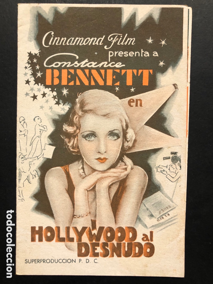 Cine: Programa hollywood al desnudo constance Bennett con publicidad gran sal&oacute;n novedades A8