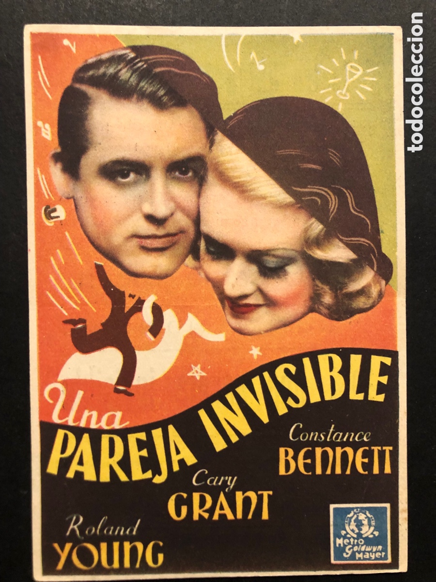 Cine: Programa una pareja invisible constance Bennett cary grant publicidad teatro uni&oacute;n musical liria A8