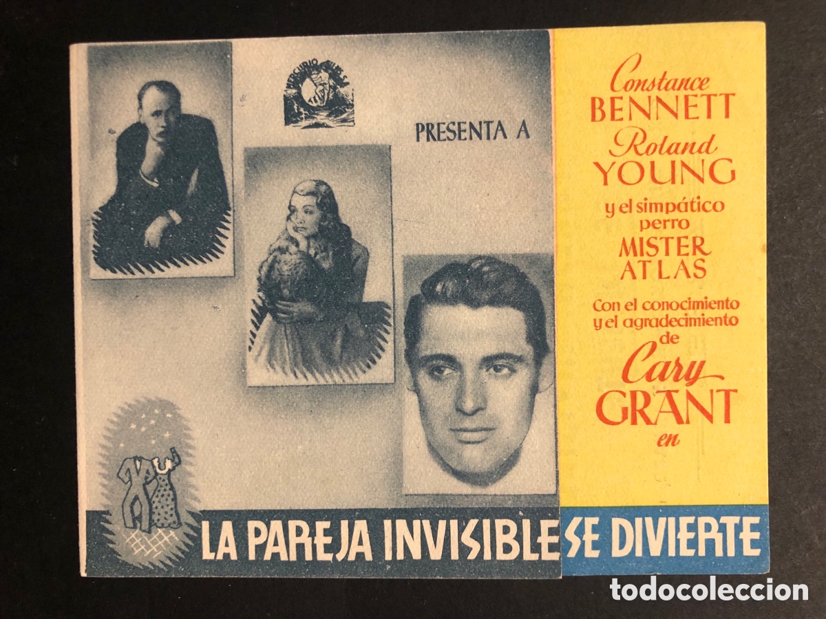 Cine: Programa la pareja invisible se divierte constance Bennett con publicidad teatro regio almansa A8