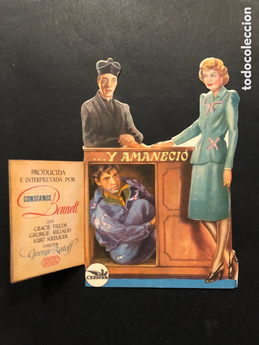 Cine: Programa troquelado y amaneci&oacute; constance Bennett con publicidad cine municipal cadiz A8