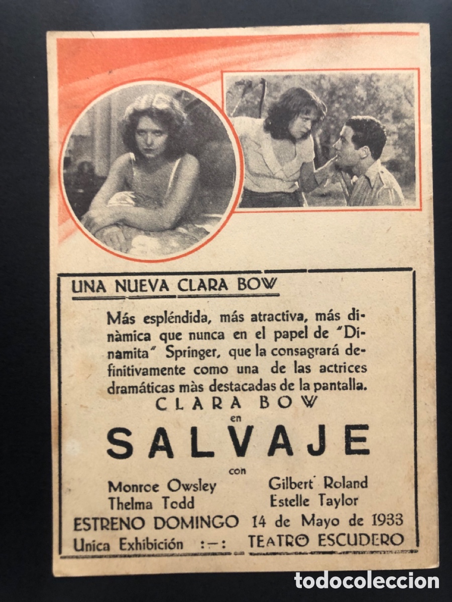 Cine: Programa argentino salvaje clara bow A8 - Foto 3