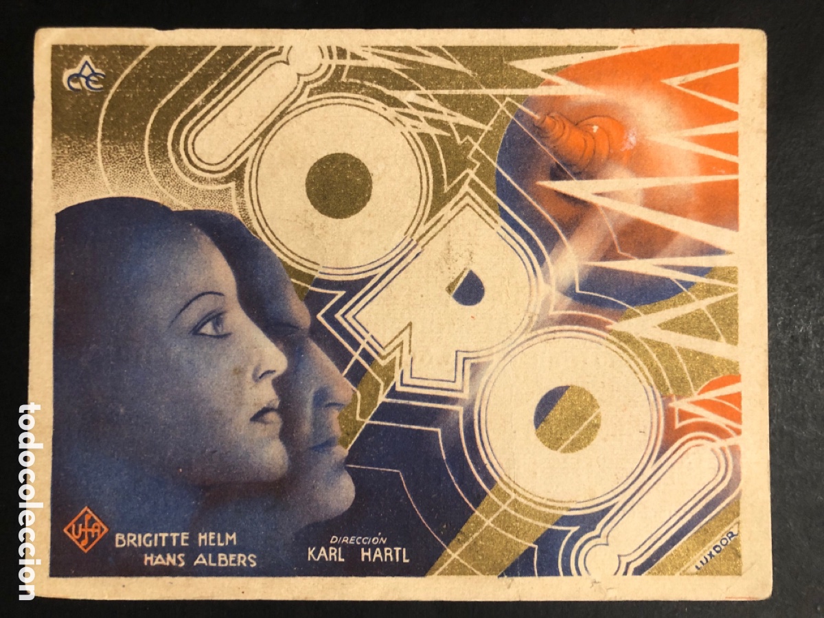 Cine: Programa oro Brigitte helm con publicidad cinema dore A8 - Foto 1
