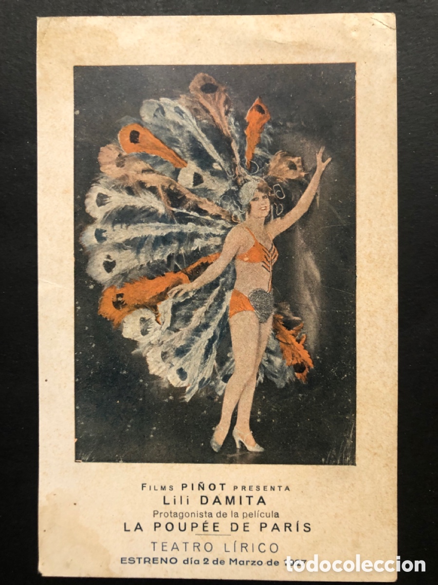 Cine: Programa tarjeta la Poupee de paris Lili damita A8 - Foto 1