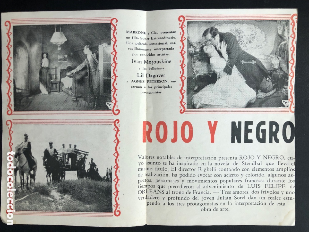 Cine: Programa uruguayo rojo y negro ivan mosjoukine Lil dagover A8 - Foto 2