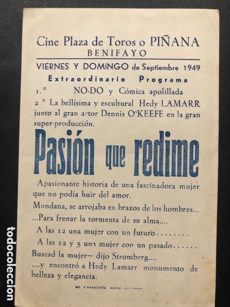 Cine: Programa pasion que redime hedy lamarr con publicidad A8 - Foto 2