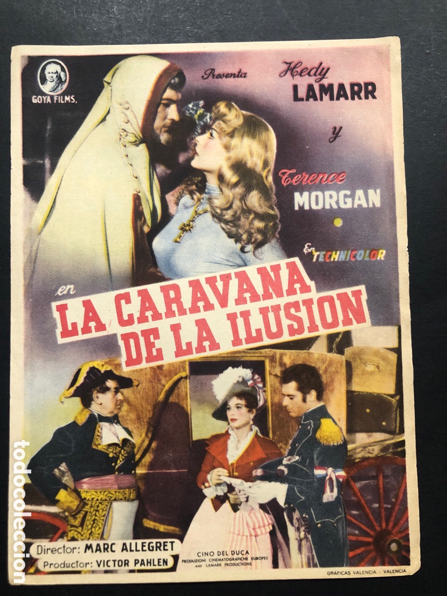  Foglietti di film di film antichi di cinema: Programa la caravana de la ilusi&oacute;n hedy lamarr con publicidad teatro cine uni&oacute;n musical liria A8