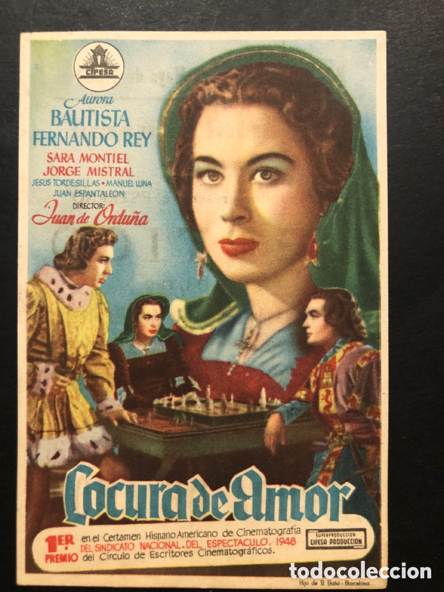  Foglietti di film di film antichi di cinema: Programa locura de amor aurora bautista con publicidad imperial cinema la l&iacute;nea A9
