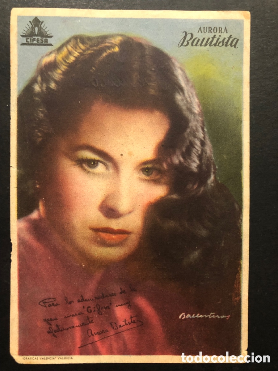 Cine: Programa foto aurora bautista con publicidad locura de amor cine Rialto A9