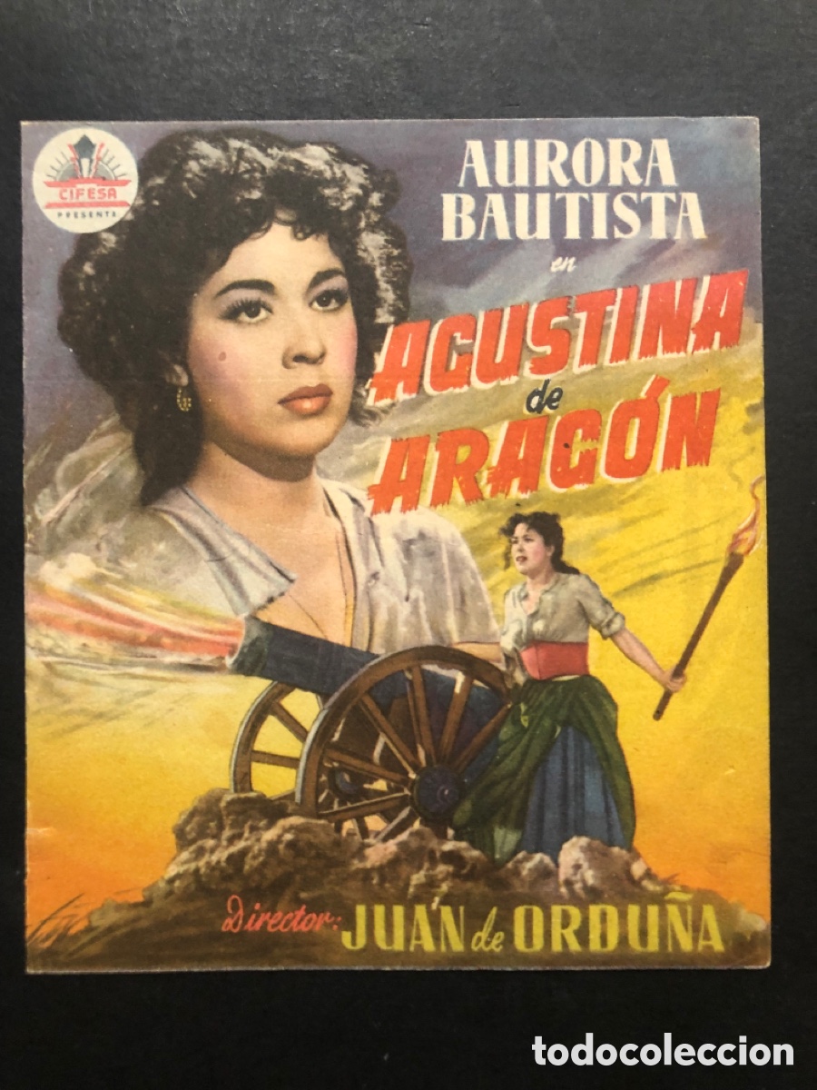Cine: Programa Agostina de aragon aurora bautista con publicidad cine Rialto A9