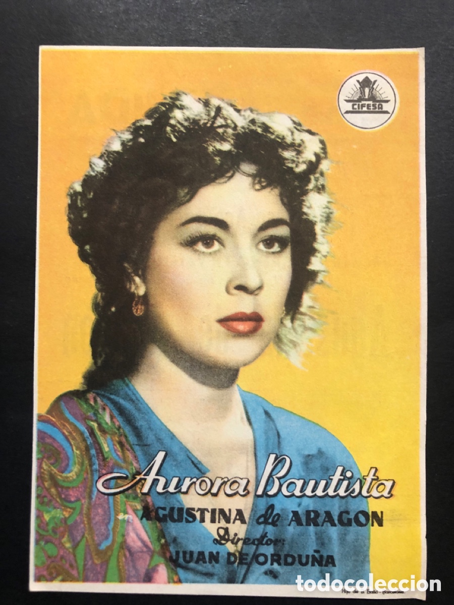 Cine: Programa agustina de aragon aurora bautista con publicidad cine avenida A9