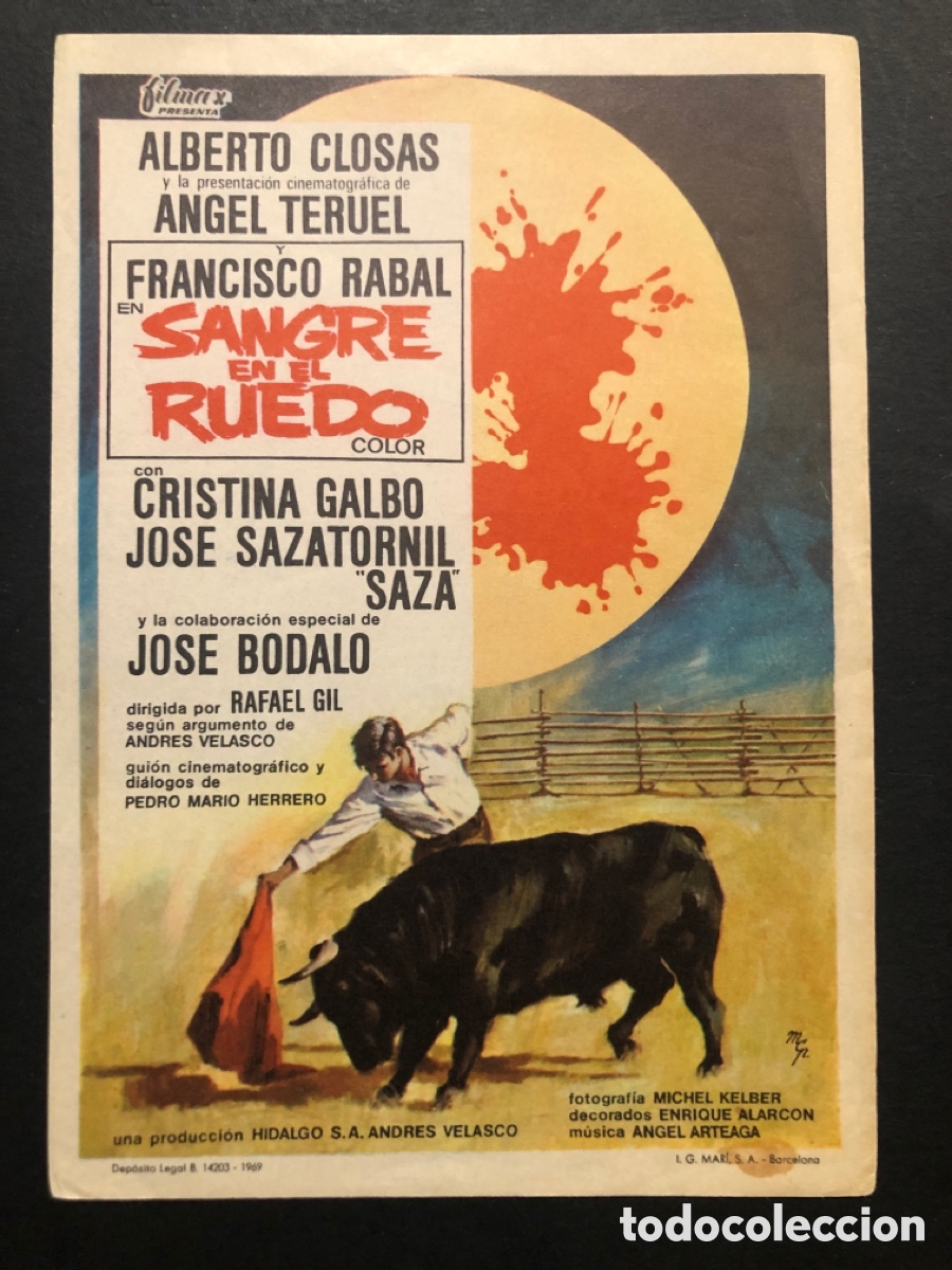 Cine: Programa sangre en el ruedo Alberto closas Francisco Rabal A9 - Foto 1