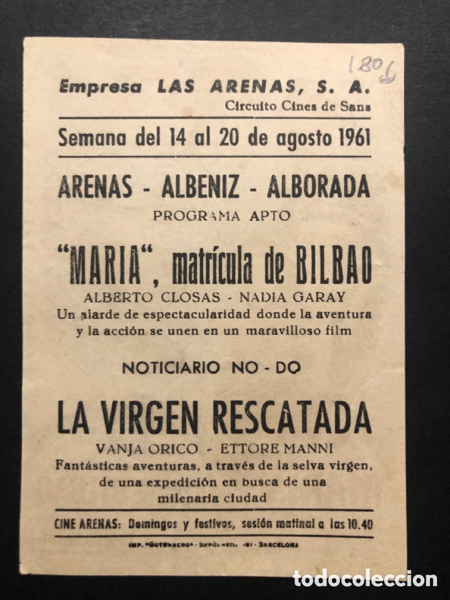 Cine: Programa mar&iacute;a matr&iacute;cula de bilbao Alberto closas A9 - Foto 2